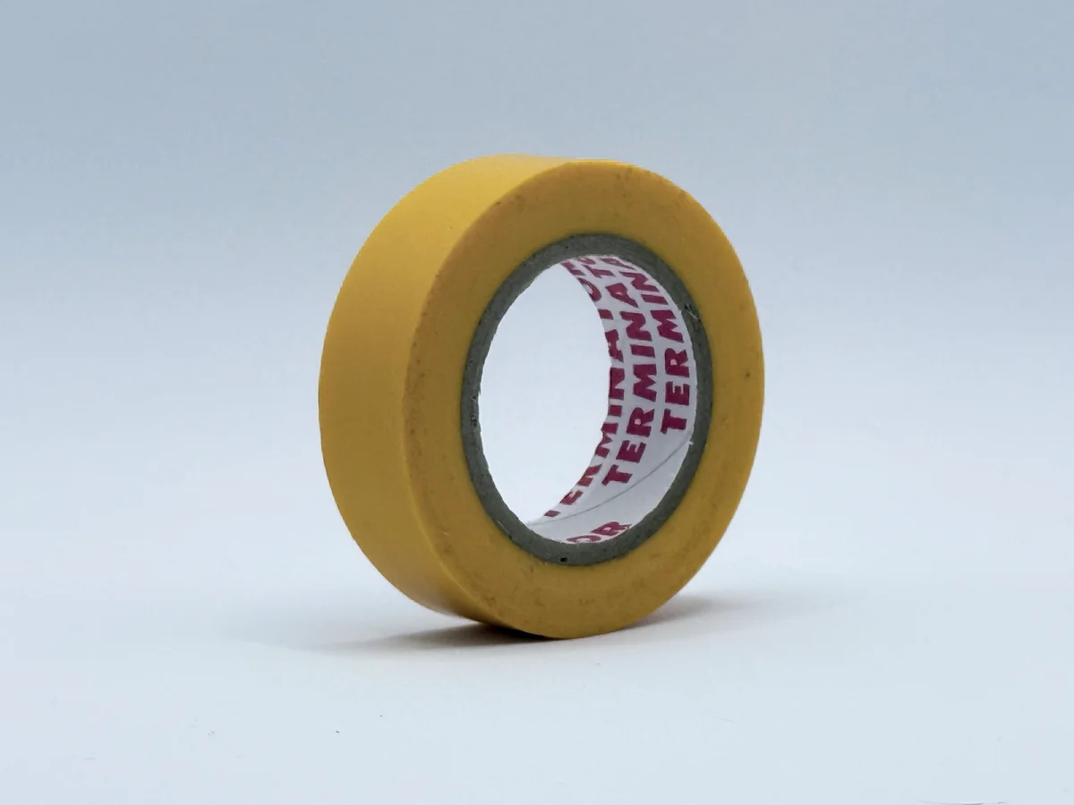 Standard PVC Insulating Tape 15mm TERMINATOR IZ 1510 Yellow - side view